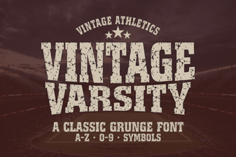 Vintage Varsity Fonts for Sports Projects and Design